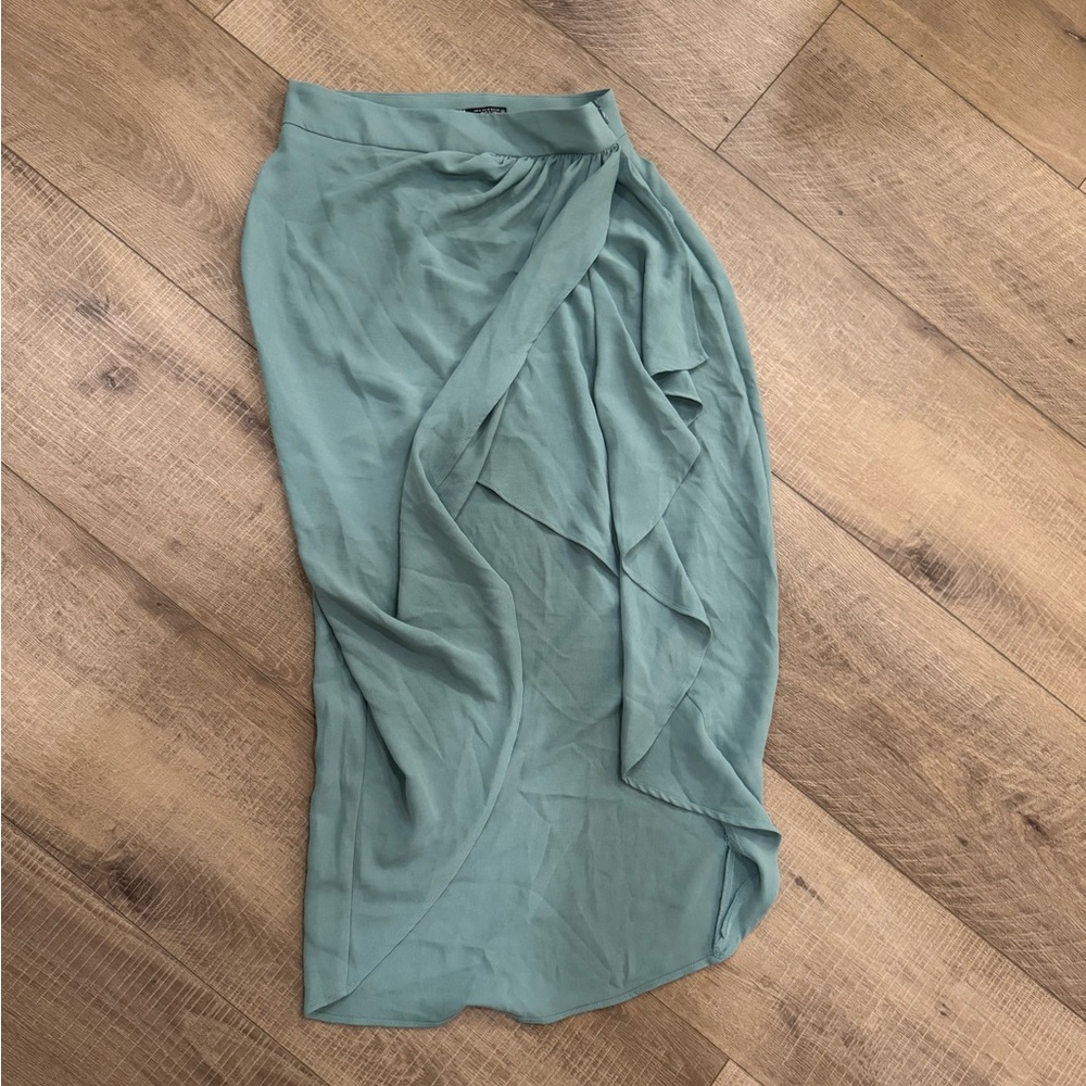 Zara Asymmetrical Teal Skirt